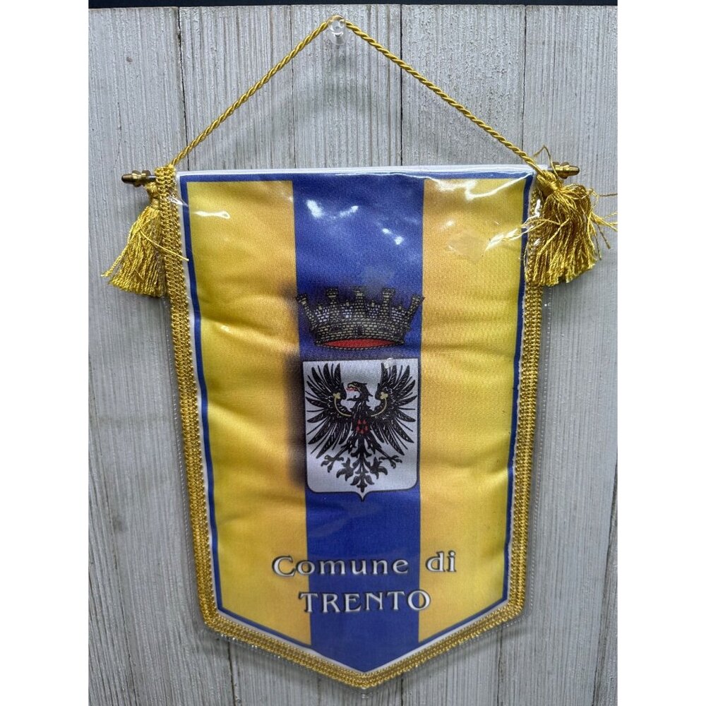 Vtg Municipality of Trento Banner - Comune Di Trento Banner Italy A&N 10"x6.5"